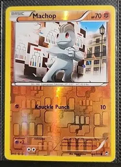 2014 Pokemon Machop Reverse Holo 44/111 Fist NM - Image 1