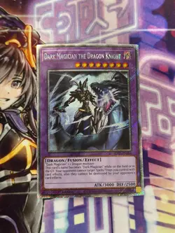 Yugioh Dark Magician the Dragon Knight Platinum Secret Rare RA03 - Image 1