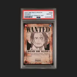 Namco One Piece CCG Shanks OP09-004 Alternate Art Foil Super Rare PSA 10 English - Image 1