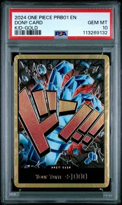 One Piece PRB-01 Eustass "Captain" Kid Gold DON!! English PSA 10 - Image 1