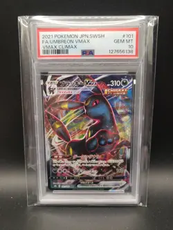 PSA 10 Umbreon VMAX 101/184 S8b: Vmax Climax Full Art Holo Japanese - Image 1