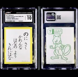 Pokemon 1999 Vintage Karuta Mewtwo Yomifuda Poetry Card CGC 10 MINT POP 2 ✨ - Image 1