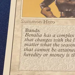 Vintage 1994 Magic The Gathering MTG Benalish Hero Revised Edition - Image 3