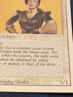 Vintage 1994 Magic The Gathering MTG Benalish Hero Revised Edition - Image 4