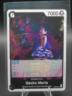 One Piece CCG Gecko Moria Rare Foil Card PRB02-013 NM - Image 1