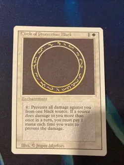 Vintage 1994 Circle of Protection: Black MTG Revised Edition - Image 1