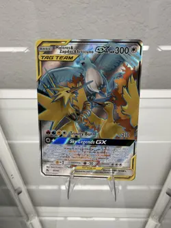 Pokemon TCG Moltres Zapdos Articuno GX Full Art Holo Card 66/68 Hidden Fates NM - Image 1