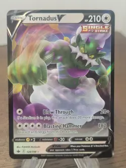 Pokemon Chilling Reign Tornadus V Ultra Rare Card 124/198 NM - Image 1