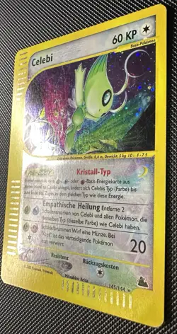 Celebi Holofoil Secret Rare 145/144 Skyridge MP Deutsch/German Pokemon TCG Card - Image 3