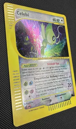 Celebi Holofoil Secret Rare 145/144 Skyridge MP Deutsch/German Pokemon TCG Card - Image 4