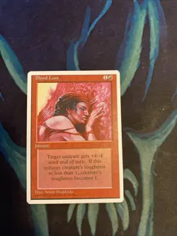 1995 MTG Magic the Gathering 4th Edition - Blood Lust - NM - Image 1