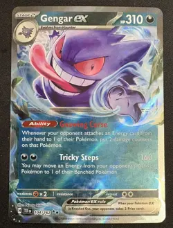 Pokemon TCG Gengar EX Temporal Forces Ultra Rare Card 104/162 - Image 1