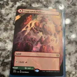 🔥 MTG - Cragcrown Pathway / Timbercrown Pathway - (Borderless) ZNR #494 M/NM 🔥 - Image 4