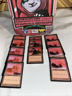 12 URZA’S SAGA RED Mountain Lands Basic Lot Great Deal - Image 2