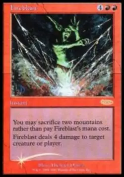 1x Fireblast - Foil FNM 2001 FNM Promos Moderately Played, English Mtg Magic - Image 1