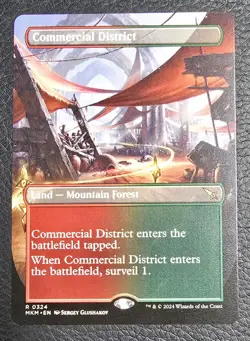 Commercial District (Borderless) Murders at Karlov Manor Rare Land 324 MTG Magic - Image 1