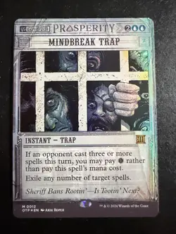 MTG - NM - FOIL - Mindbreak Trap - Outlaws of Thunder Junction: Breaking News - Image 1