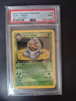 Pokemon Dark Arbok 19/82 Team Rocket First Edition PSA 9 Mint - Image 1