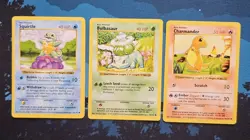 Pokemon TCG Base Set Shadowless - Chamander, Squirtle, Bulbasaur - NM - Image 2