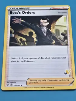 Boss's Orders 154/192 Pokemon Battle Academy 2022 Pikachu #44 Stamp Rare LP - Image 1