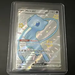 Pokemon Mew EX 216/091 SV Paldean Fates Shiny Ultra Rare Holo 180 HP - Image 1