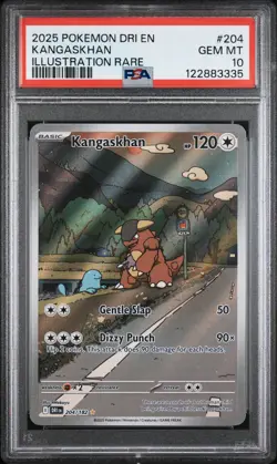 2025 POKEMON DRI EN-DESTINED RIVALS ILLUSTRATION RARE #204 KANGASKHAN PSA 10 - Image 1