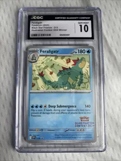 2025 Pokemon SVP EN Illustration Contest 2024 #213 Feraligatr CGC 10 GEM MINT - Image 1