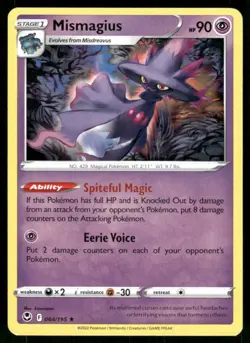 2022 Sword & Shield - Silver Tempest Mismagius Stage 1/Rare #64 - Image 1