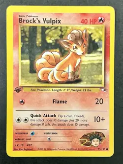 Pokemon 1st Edition Brock’s Vulpix 73/132 - Gym Heroes - Image 1