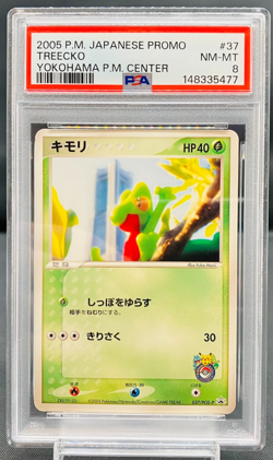 PSA 8 Treecko 037/PCG-P Pokemon Center Yokohama Promo 2005 Japanese Yuka Morii - Image 1