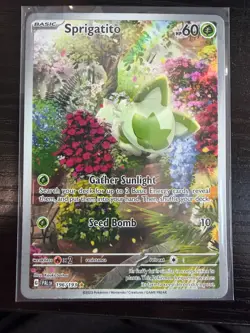 Pokemon TCG Sprigatito 196/193 Paldea Evolved Illustration Rare NM - Image 1