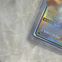 Pokemon Pikachu & Zekrom GX TAG TEAM Full Art Secret Rare Holo 184/181 240HP Au… - Image 4