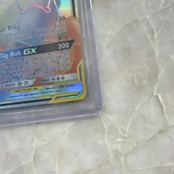 Pokemon Pikachu & Zekrom GX TAG TEAM Full Art Secret Rare Holo 184/181 240HP Au… - Image 5