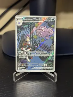 Pokemon Team Rocket's Weezing Illustration Rare Holo Destined Rivals 130 HP - Image 1