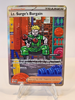 Lt. Surge's Bargain 185/132 Special Illustration Rare Pokemon TCG Mega Evolution - Image 1