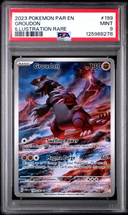 Groudon 199 Pokemon Par En-Paradox Rift NM PSA 9 - Image 1