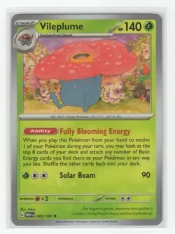 Pokemon 151 NON Holo Rare Vileplume - 045/165 - DECK EXCLUSIVE - Image 1