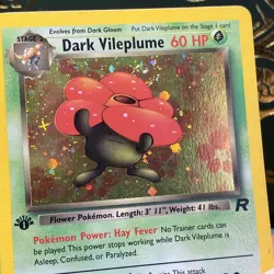 Pokemon TCG | Dark Vileplume Holo 1st Edition Team Rocket | LP w/ Swirl - Image 2