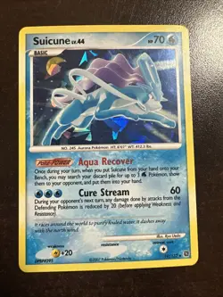 Suicune 19/132 Cracked Ice Holo Pokemon TCG Secret Wonders SURFACE SCRATCHES - Image 1
