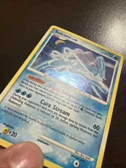 Suicune 19/132 Cracked Ice Holo Pokemon TCG Secret Wonders SURFACE SCRATCHES - Image 2