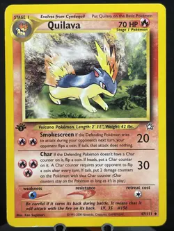 Pokemon TCG Quilava Neo Genesis 47/111 Regular 1st Edition Uncommon LP/MP - Image 1