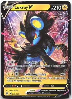 Luxray V 050/189 Holo V Rare Astral Radiance Pokemon Near Mint - Image 1