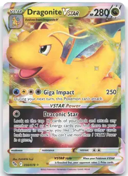 Dragonite VSTAR 050/078 Holo VSTAR Rare Pokemon GO Pokemon Near Mint - Image 1