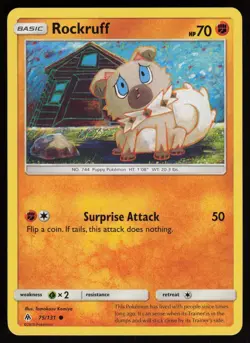 ROCKRUFF 75/131 COMMON FORBIDDEN LIGHT POKEMON NM/M - Image 1