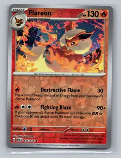Pokemon TCG #136/165 Flareon SV: Scarlet & Violet 151 Reverse Holo Near Mint - Image 1