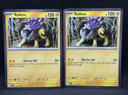 Pokemon TCG RAIKOU 048/132 Mega Evolution Cosmos Holo Promo Lot x2 - Image 1