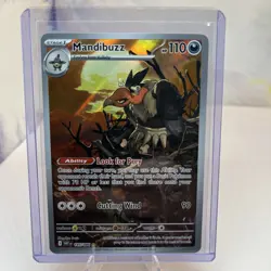 2025 POKEMON WHT EN-WHITE FLARE ILLUSTRATION RARE #145 MANDIBUZZ - Image 3