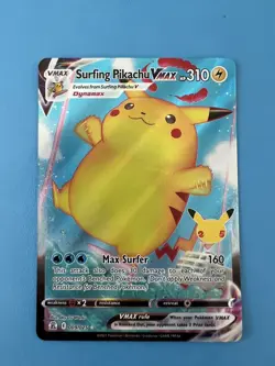 Surfing Pikachu VMAX Ultra Rare Celebrations 009/025 NM Pokemon TCG - Image 1