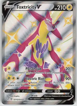 Pokemon Toxtricity V Shiny Holo Rare Shining Fates: Shiny Vault SV112/SV122 NM - Image 1