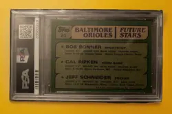 1982 Topps #21 Cal Ripken Jr. Rookie Card Graded psa 7 NM Hall of fame Iron man - Image 2